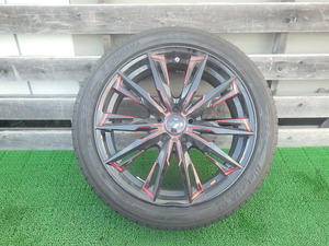 Weds LEONIS GX 17x7J +47 PCD100 5穴 YOKOHAMA BluEarth-GT AE51 215/45R17 2022年製造 1本 ジャンク