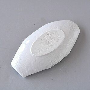 小皿 5枚セット 小長皿 粉引白 でこぼこ手作り調の画像6