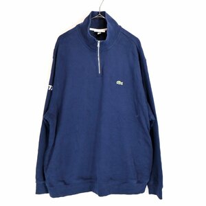 LACOSTE ラコステ ドライバーズニット セーター 防寒 ハーフジップ ネイビー (メンズ 4XL) O2083 /1円スタート