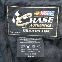 CHASE AUTHENTICS チェイス オーセンティック レーシングジャケット 刺繍 NASCAR ブラック (メンズ MD) O2178 /1円スタート_画像9