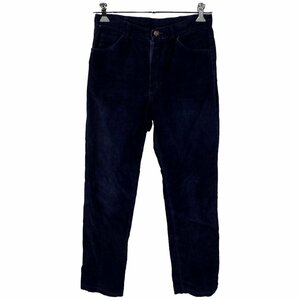 60年代 Wrangler ラングラー コーデュロイパンツ ヴィンテージ ブルーベルタグ ストレート ネイビー (メンズ 31/34) O2481 /1円スタート