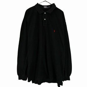 90年代 Polo by Ralph Lauren ポロラルフローレン ポロシャツ 大きいサイズ アメカジ ブラック (メンズ XXL) O3157 /1円スタート