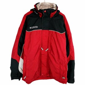 Columbia コロンビア マウンテンパーカー アウトドア キャンプ アウター 防寒 登山 レッド (メンズ M) O2719 /1円スタート