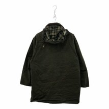 90年代 イングランド製 Barbour バブアー BORDER オイルドジャケット 防寒 オリーブ (メンズ C46) 中古 古着 P1638_画像2