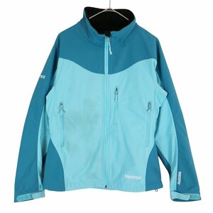 MARMOT マーモット ソフトシェルジャケット アウトドア アウター WINDSTOPPER ライトブルー (レディース L) O3287 /1円スタート