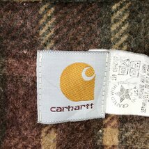 90年代 USA製 Carhartt カーハート アクティブジャケット ワーク ダック地 ワインレッド (メンズ Ｍ) 中古 古着 P1779_画像7