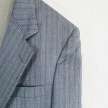 USA製 Christian Dior Monsieur ディオールムッシュ テーラードジャケット ストライプ ブルーグレー (メンズ 44) O3869 /1円スタート_画像5
