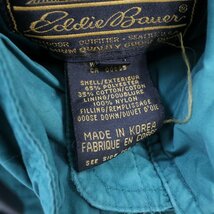 90年代 Eddie Bauer エディーバウアー ダウンジャケット アウトドア キャンプ アウター 防寒 グリーン (レディース L) O4450 /1円スタート_画像5