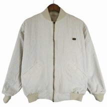 LACOSTE ラコステ リバーシブル ブルゾン ジャケット アウター チェック柄 ベージュ (メンズ 4) O4645 /1円スタート_画像3