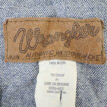 90年代 USA製 Wrangler ラングラー デニム ベスト アメカジ ブルー (メンズ M) O6042 /1円スタート_画像6