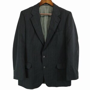 DAKS テーラードジャケット スーツ フォーマル ストライプ ダークグレー (メンズ M ) O6068 /1円スタート