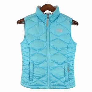 THE NORTH FACE ノースフェイス ダウンベスト アウトドア キャンプ アウター 防寒 ライトブルー (ガールズ M) O7151 /1円スタート