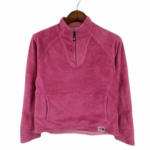 THE NORTH FACE ノースフェイス ハーフジップ フリースジャケット アウトドア キャンプ ロゴ ピンク (レディース S) O7230 /1円スタート