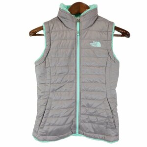 THE NORTH FACE ノースフェイス ベスト リバーシブル アウトドア キャンプ アウター グレー (ガールズ M) O7575 /1円スタート