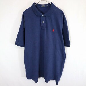 Polo by Ralph Lauren ポロバイラルフローレン ワンポイントロゴ ポロシャツ ネイビー (メンズ XXL) O0434 /1円スタート