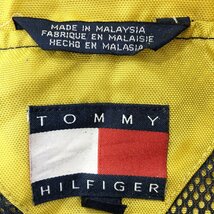 90年代 TOMMY HILFIGER トミーヒルフィガー ファイヤーマンジャケット ナイロンジャケット イエロー (メンズ XXL) O8161 /1円スタート_画像9
