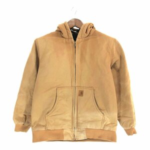 Carhartt カーハート アクティブパーカー ジャケット ワーク ライトブラウン (ユース L) 中古 古着 P3027