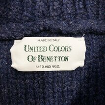 SALE/// 90年代 イタリア製 UNITED COLORS BENETON ハイネック セーター ユーロ ヨーロッパ古着 ネイビー (メンズ L相当) P0796_画像3