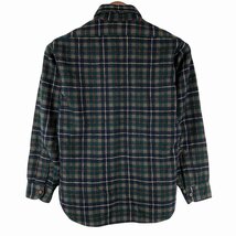 SALE/// 70年代 PENDLETON ペンドルトン ウール長袖シャツ アメカジ チェック グリーン (メンズ S) P1023_画像2