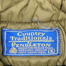 SALE/// 70年代 PENDLETON ペンドルトン ウール長袖シャツ アメカジ チェック グリーン (メンズ S) P1023_画像3