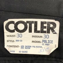 SALE/// デッドストック 90年代 USA製 COTLER ２タック テーパードスラックス アメカジ ブラック (メンズ W30) P1220_画像6