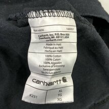 SALE/// Carhartt カーハート クルーネック 長袖Ｔシャツ 大きいサイズ ワーク 袖プリント オーバーサイズ ブラック (メンズ XL) P1456_画像7