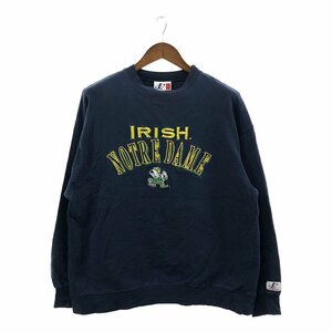 SALE/// LOGO ATHLETIC ノートルダム大学 ファイティング アイリッシュ スウェット ネイビー (メンズ L) P1568