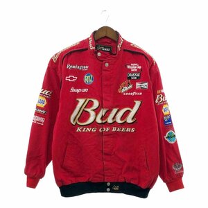 SALE/// CHASE AUTHENTICS Budweiser コットン レーシングジャケット 企業 レッド (メンズ XL) P1650