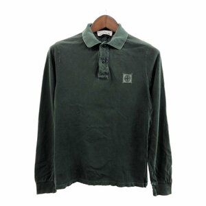 SALE/// STONE ISLAND ストーンアイランド ポロシャツ ワンポイントロゴ ダークグレー (メンズ S) P1302