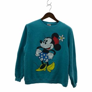 SALE/// Disney ディズニー ミニーマウス スウェット キャラクタープリント ライトブルー (メンズ XL) P0383