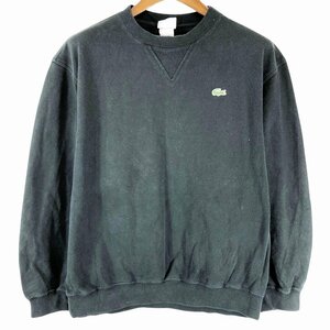 SALE/// LACOSTE ラコステ ワンポイントロゴ スウェット カジュアル ブラック (メンズ 7) P0922