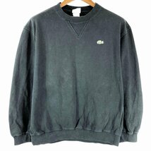 SALE/// LACOSTE ラコステ ワンポイントロゴ スウェット カジュアル ブラック (メンズ 7) P0922_画像1