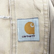 SALE/// Carhartt カーハート ダブルニー オーバーオール ダック地 ワーク ベージュ (メンズ L相当) P1777_画像10