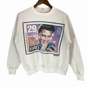 SALE/// 90年代 ELVIS エルヴィス・プレスリー トレーナー スウェット ホワイト (メンズ M) P1810