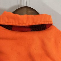 SALE/// リバーシブル ウール シャツ ジャケット アメカジ バッファローチェック オレンジ レッド (メンズ M相当) P1922_画像3