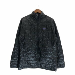 patagonia パタゴニア マイクロパフジャケット 中綿ナイロンジャケット アウトドア アウター ブラック (メンズ XL) 中古 古着 P4444