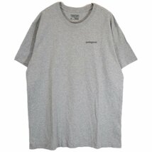 patagonia パタゴニア 英文字 ワンポイントロゴ 半袖Ｔシャツ アウトドア グレー (メンズ XL) O2364 /1円スタート_画像1