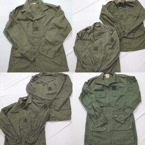 ◎フランス軍ミリタリーライトジャケット set 無地 戦闘服 他 (メンズ92L/96C/96L) 6枚セット まとめ売り 古着卸 1円スタート EM1 MQ7022