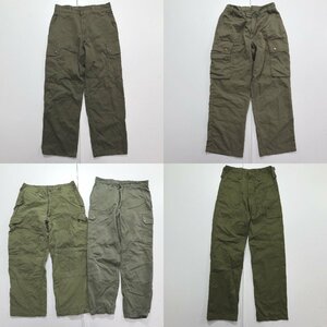 ◎民間品ユーロミリタリーパンツMIX set 無地系 戦闘服 他 (メンズW28/W32/42/76M) 5枚セット まとめ売り 古着卸 1円スタート EM9 MQ6937