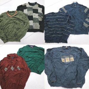 ◎ニットセーター set トミーヒルフィガー ドッカーズ 他 (メンズXL/2XL) 7枚セット まとめ売り 古着卸 1円スタート MQ7548