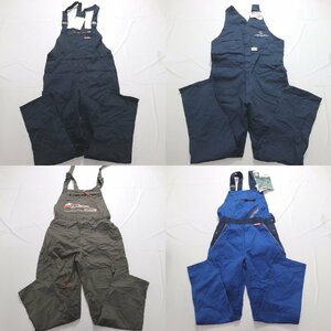 ◎ユーロワークオーバーオール set ワーク系 ワンポイント 他 (メンズ50/91/XL) 4枚セット まとめ売り 古着卸 1円スタート EW4-3 MQ5533