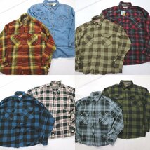 ◎フリース長袖シャツMIX set チェック柄 フリースライナー 他 (メンズ3XL/2XL/XL/L) 8枚セット まとめ 古着卸 1円スタート LS28 MQ7809_画像1