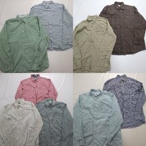 ◎ラコステ長袖シャツ set カジュアル チェック柄 他 (メンズ2XL/L/39/40/43/44/45) 9枚セット まとめ 古着卸 1円スタート LS7 MQ7477_画像1