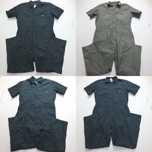 ◎ディッキーズオールインワンMIX set ワーク系 作業着 他 (メンズ2XL/XL/L) 4枚セット まとめ売り 古着卸 1円スタート OO3 MQ9373