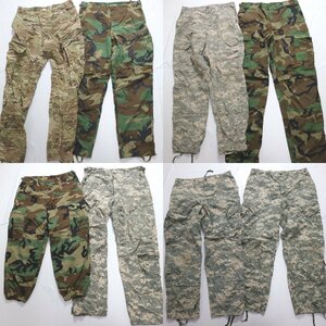 ◎米軍実物フィールドパンツカモMIX set ミリタリー 他 (メンズM) 8枚セット まとめ売り 古着卸 1円スタート UM13 MQ9687