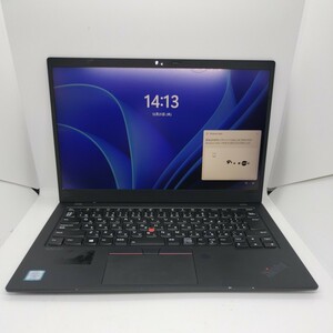 管理:MA-774/ジャンク扱い/LENOVO ThinkPad X1 Carbon 2019/i5-8365U/16GB/128GB/Win11/フルHD/MS Office