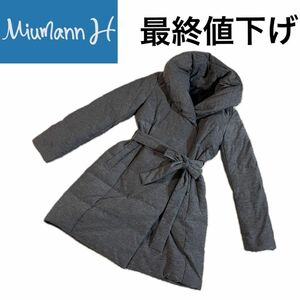 miumann Hダウンコート ダウンジャケットL size グレー