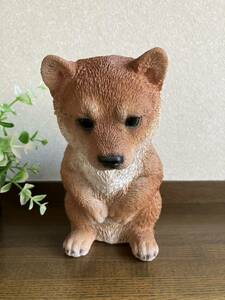 リアルでかわいい犬の置物♪おじぎ　シバ　こども　柴犬　ドッグオーナメント