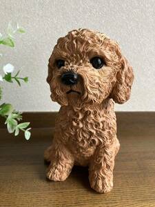 リアルでかわいい犬の置物♪トイプードル　Cute　Puppy