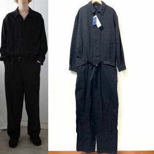 COMOLI コモリ 20AW ブラック デニム オールインワン 3 DENIM BLACK ツナギ パンツ